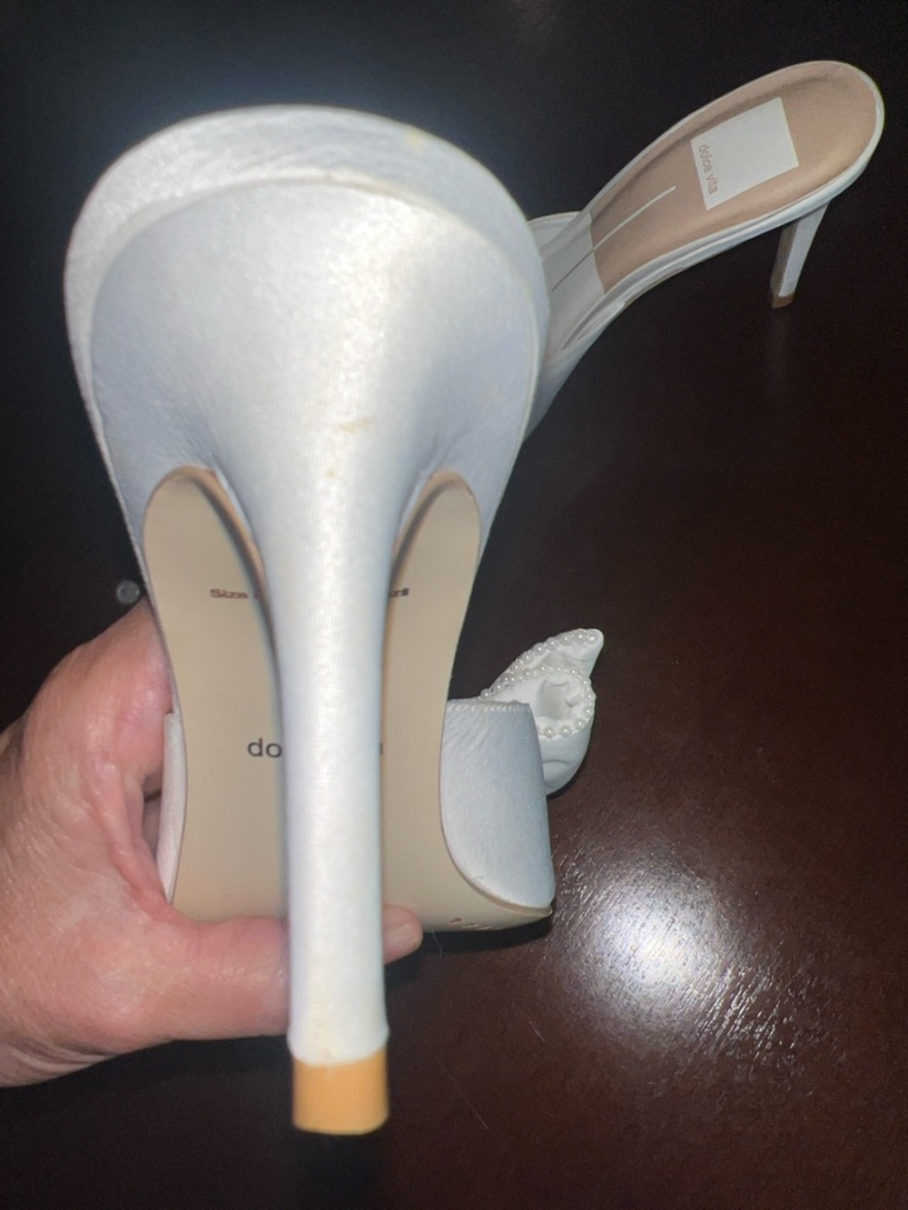 Dolce Vita Kayli Satin Pointed-Toe Bow Mules - Picture 6 of 12